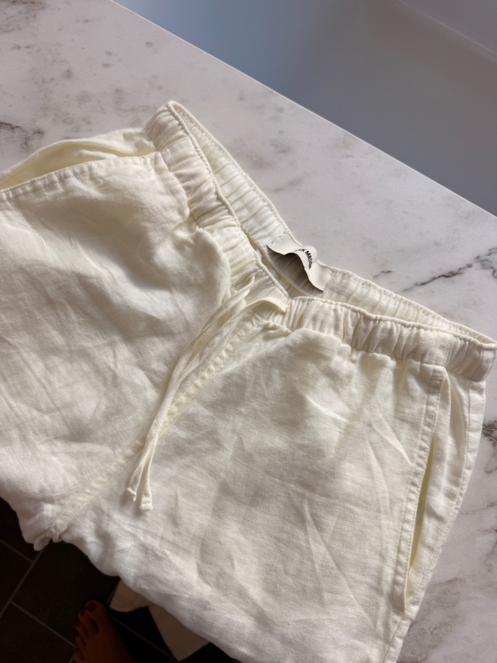 Buck Mason Crosshatch linen easy pant - Sea shell - XS - worn once - Picture 6 of 10